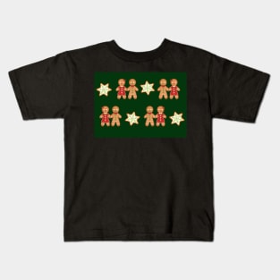 Festive gingerbread man and star cookies Kids T-Shirt